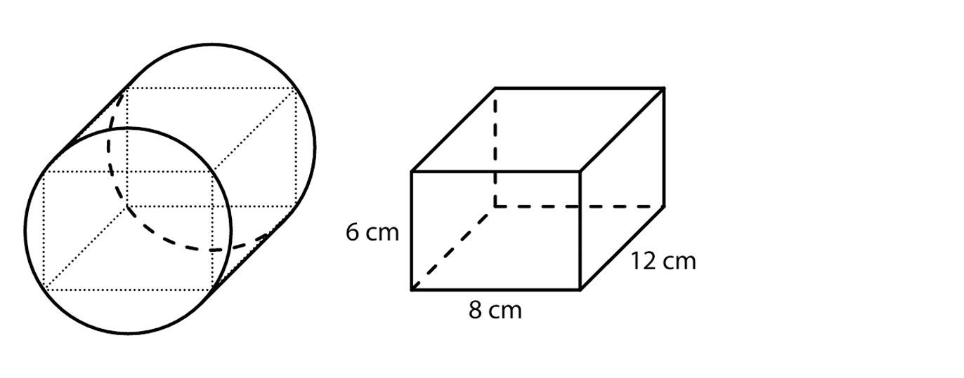 Rotační válec s kvádrem uvnitř