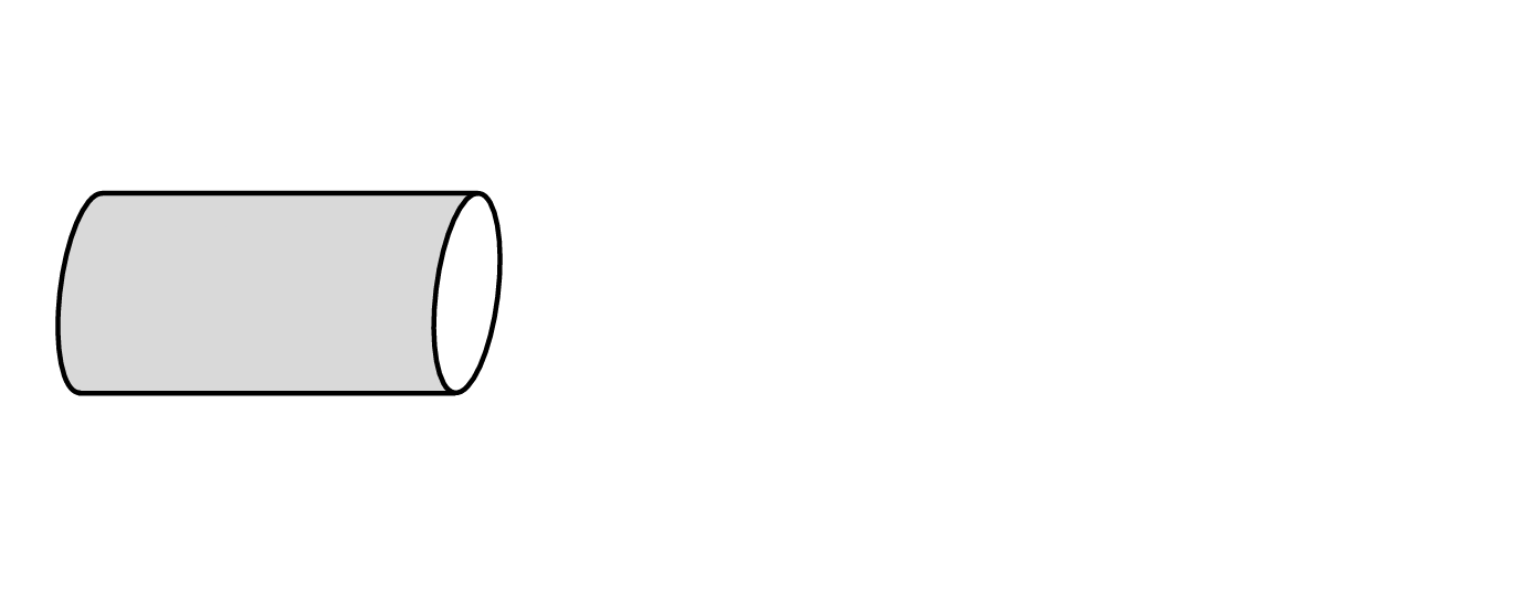 Penál ve tvaru rotačního válce – poloměr 5 cm, výška 20 cm