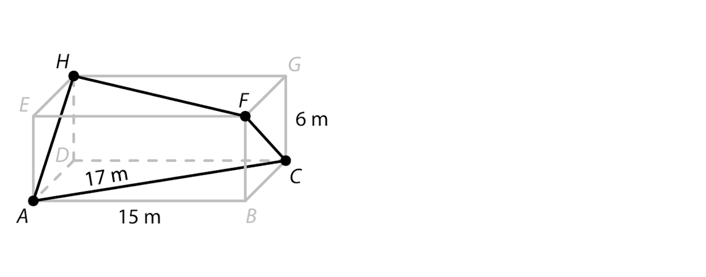 Kvádr ABCDEFGH s lomenou čárou ACFHA