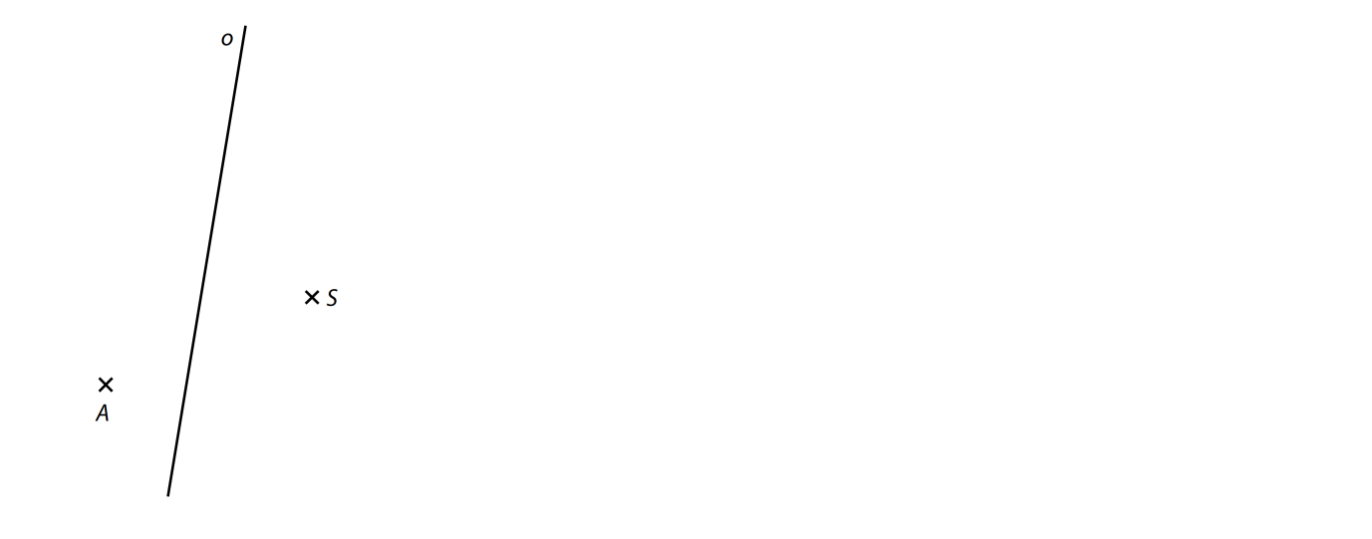 Přímka o s body A a S